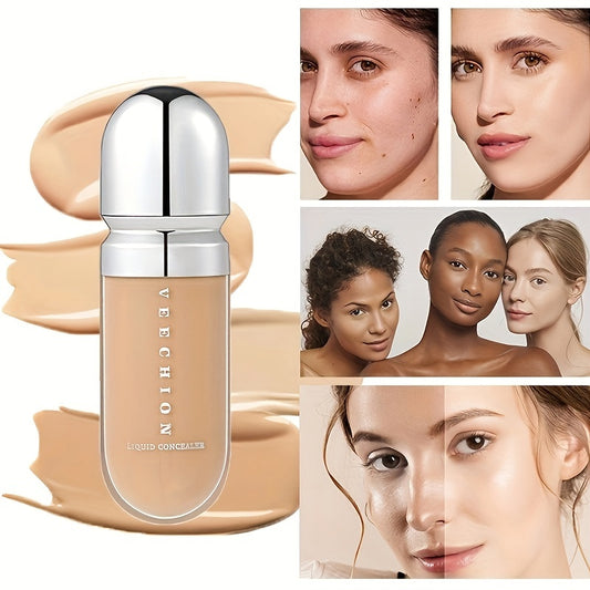 12-Shade Full Coverage Concealer - Long-Lasting, Waterproof Liquid Foundation For All Skin Types, Matte Finish, Buildable Coverage